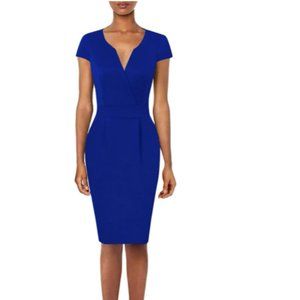 Royal Blue 1950's/Classic style Dress with Pockets